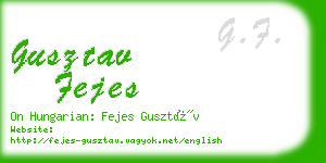 gusztav fejes business card